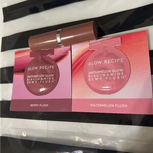 NEW Clinique Bare Pop Lipstick & Glow Recipe Blush Samples Makeup Lip